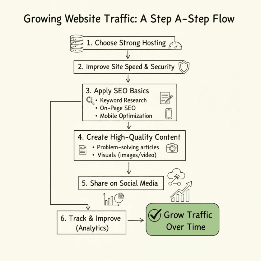 How to Drive Traffic to a New WordPress Site—Hosting + SEO