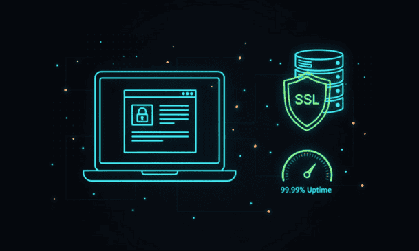 WordPress hosting essentials like uptime, SSL, backups, and support for small businesses.