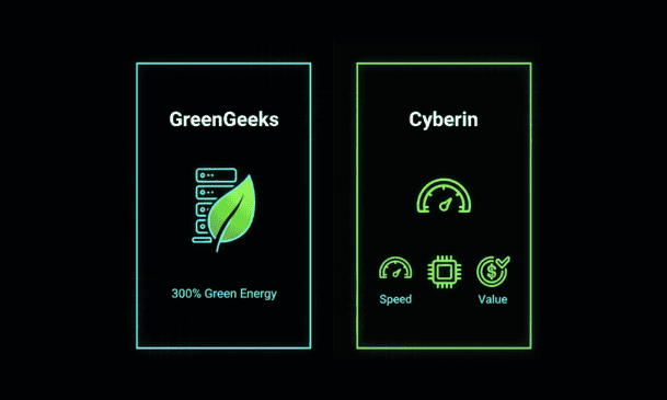 GreenGeeks vs Cyberin: Eco-Friendly Hosting Comparison