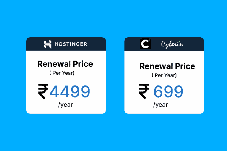 Hostinger vs Cyberin Hosting: Real Cost Comparison After Renewal in India