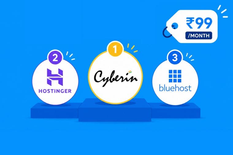 Top 3 Best Web Hosting Companies in India Under ₹99/Month